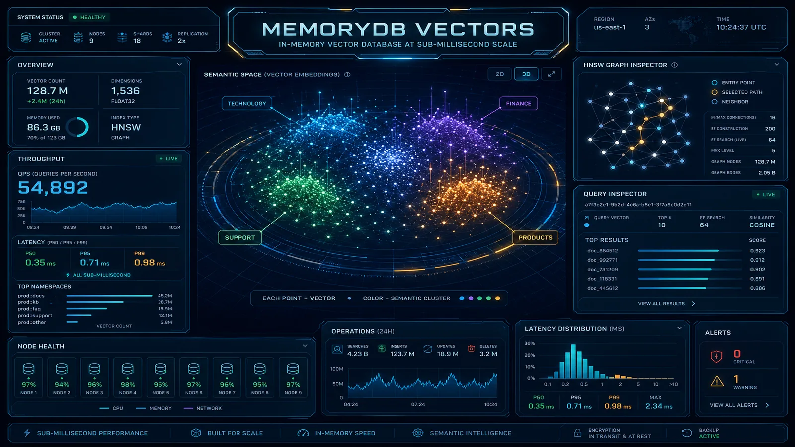Amazon MemoryDB with Vector Search: Durable Redis-Compatible Storage for AI Workloads
